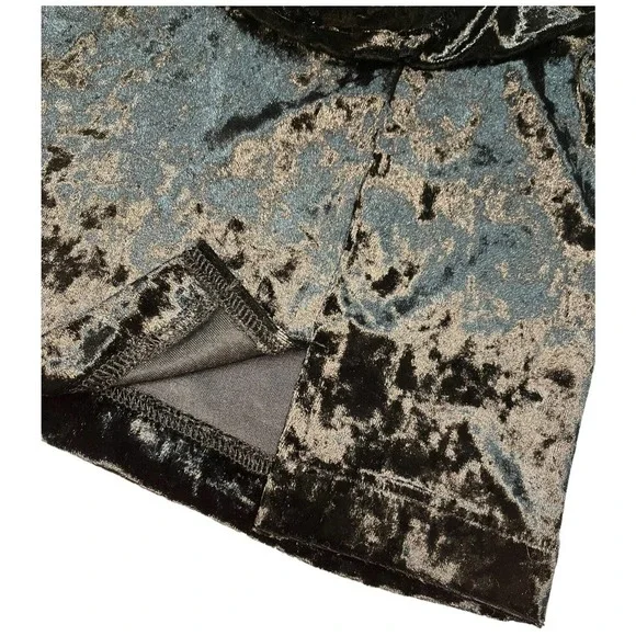 New Nordstrom Abound Crushed Velvet Velour Mini Retro 90s Y2K Skirt Black S - Picture 6 of 11
